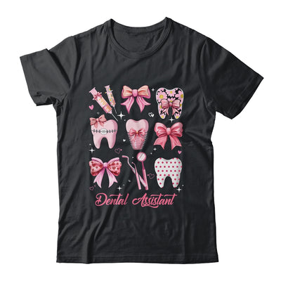 Dental Assistant Cute Pink Coquette Bow Teeth Dentist Squad Shirt & Hoodie | siriusteestore