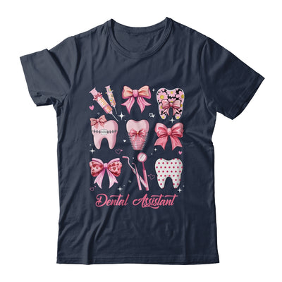 Dental Assistant Cute Pink Coquette Bow Teeth Dentist Squad Shirt & Hoodie | siriusteestore