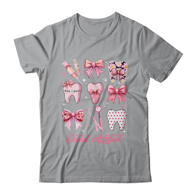Dental Assistant Cute Pink Coquette Bow Teeth Dentist Squad Shirt & Hoodie | siriusteestore