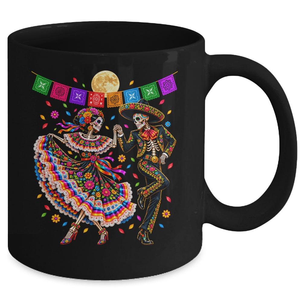 Dia De Los Muertos Dancing Skull Day Of The Dead Men Women Mug | siriusteestore