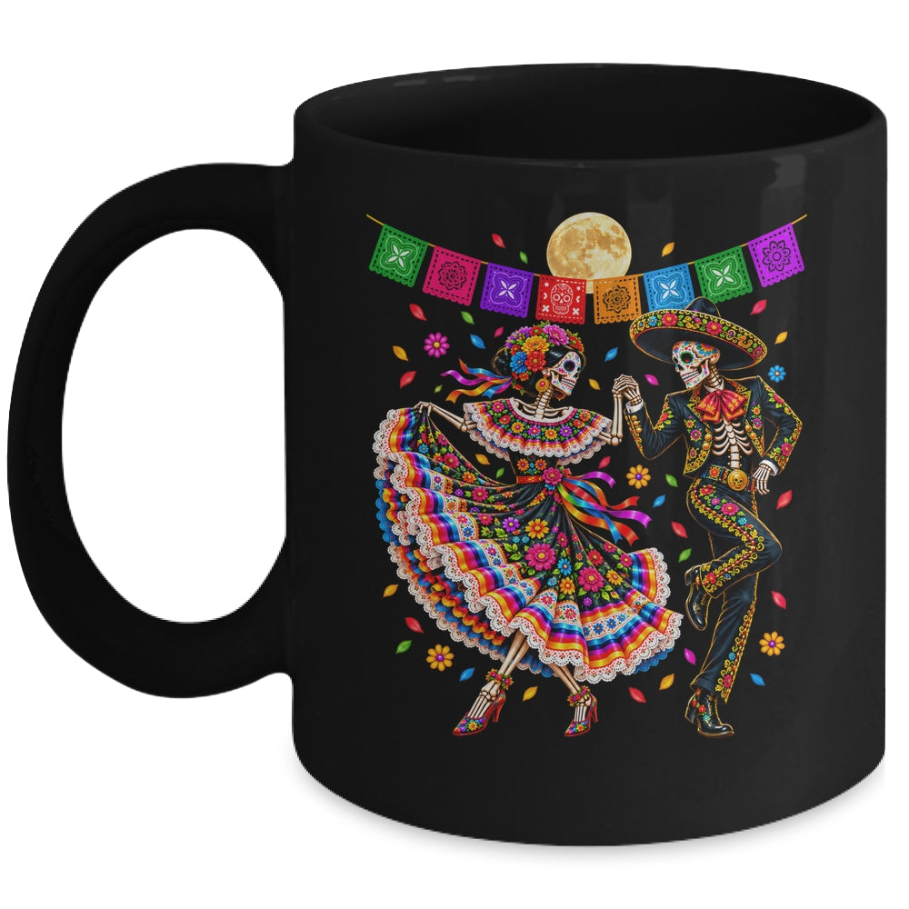 Dia De Los Muertos Dancing Skull Day Of The Dead Men Women Mug | siriusteestore