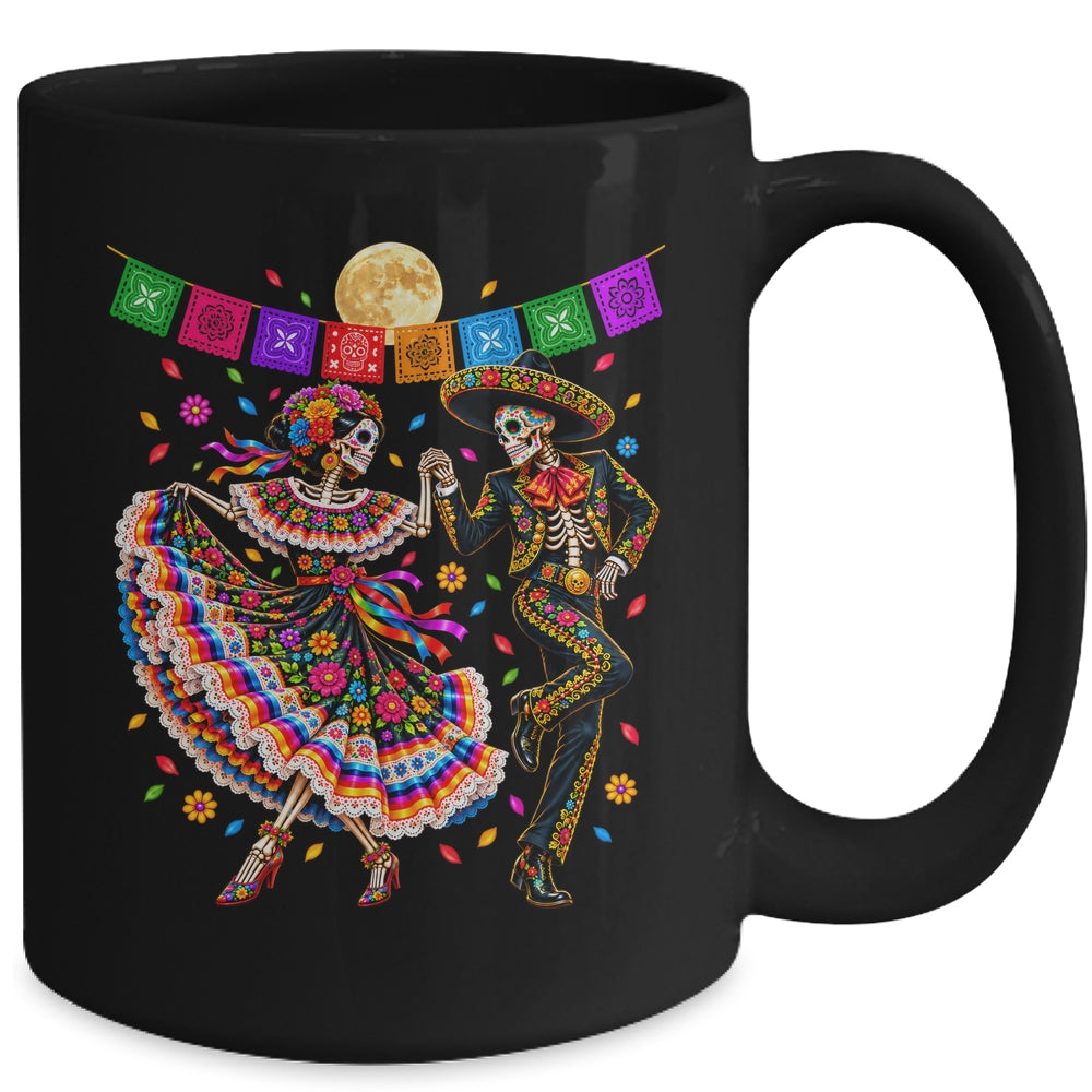Dia De Los Muertos Dancing Skull Day Of The Dead Men Women Mug | siriusteestore