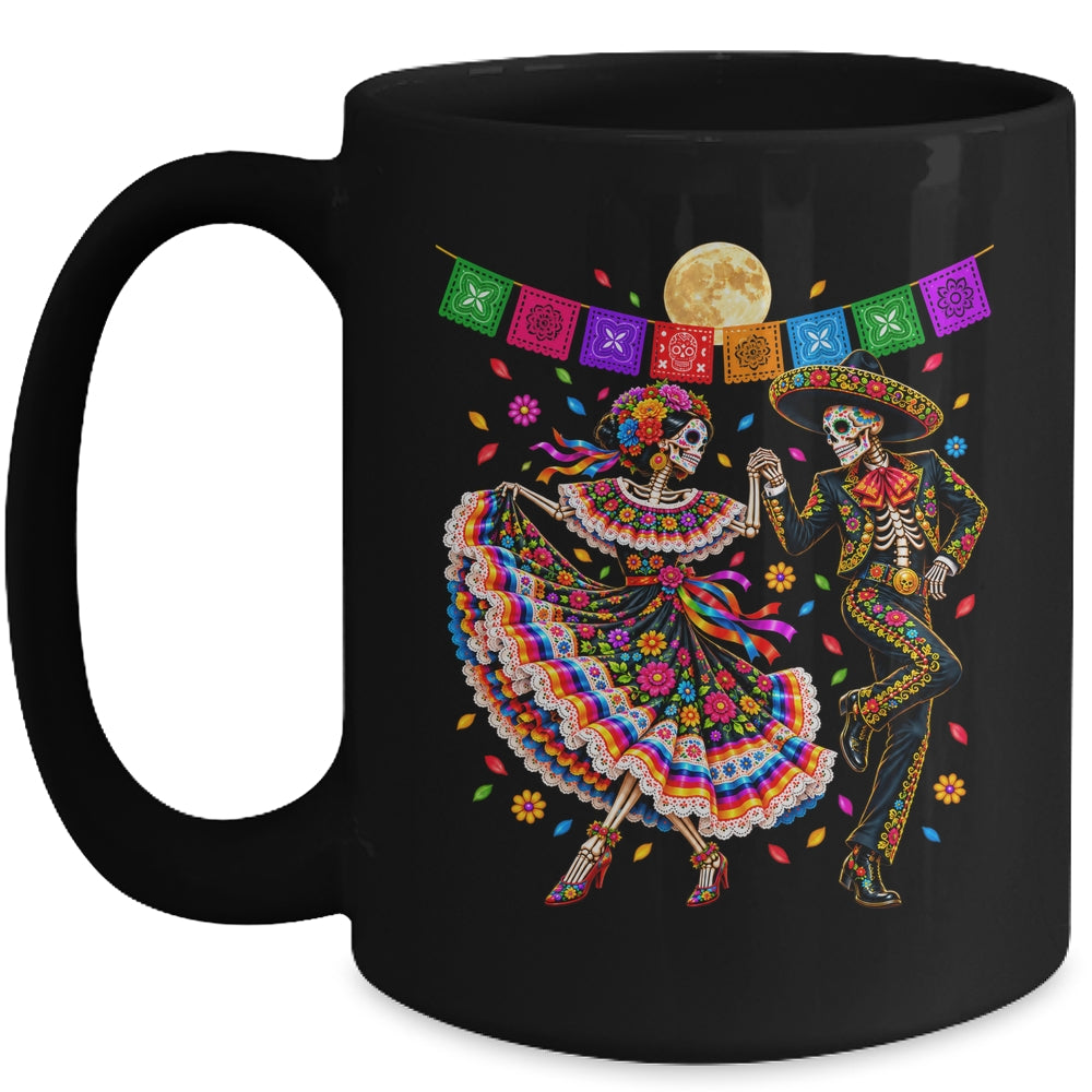 Dia De Los Muertos Dancing Skull Day Of The Dead Men Women Mug | siriusteestore