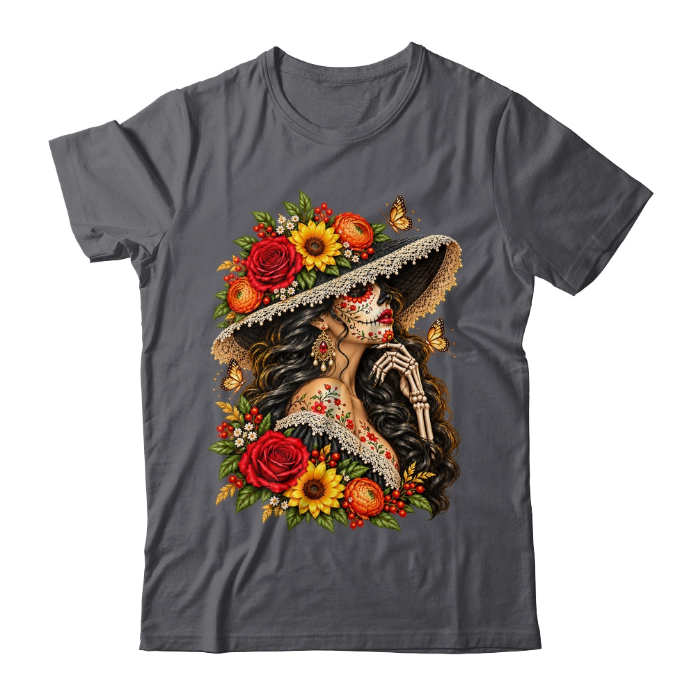 Dia De Los Muertos Flower Catrina Day Of The Dead Women Shirt & Tank Top | siriusteestore