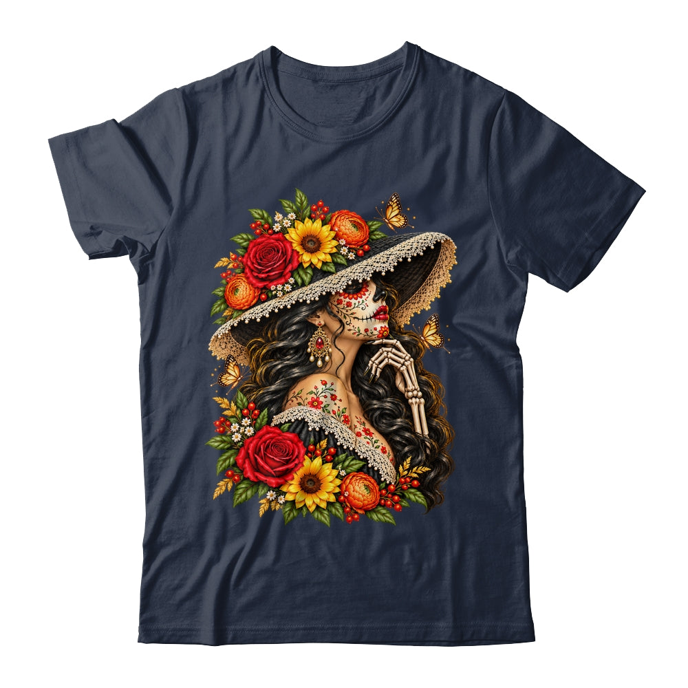 Dia De Los Muertos Flower Catrina Day Of The Dead Women Shirt & Tank Top | siriusteestore