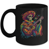 Dia De Los Muertos Mexican Skeletons Instrumentalist Dancing Mug | siriusteestore