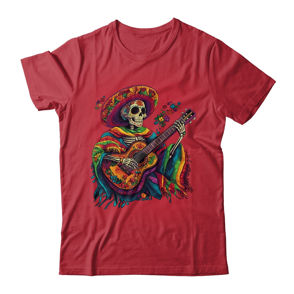 Dia De Los Muertos Mexican Skeletons Instrumentalist Dancing Shirt & Hoodie | siriusteestore