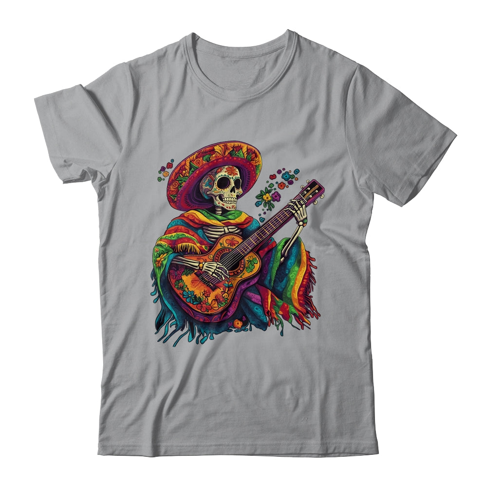 Dia De Los Muertos Mexican Skeletons Instrumentalist Dancing Shirt & Hoodie | siriusteestore