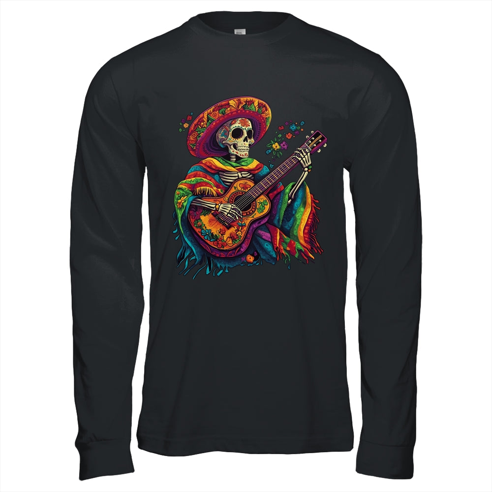 Dia De Los Muertos Mexican Skeletons Instrumentalist Dancing Shirt & Hoodie | siriusteestore