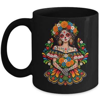 Dia De Los Muertos Sugar Skull Catrina Day Of The Dead Women Mug | siriusteestore