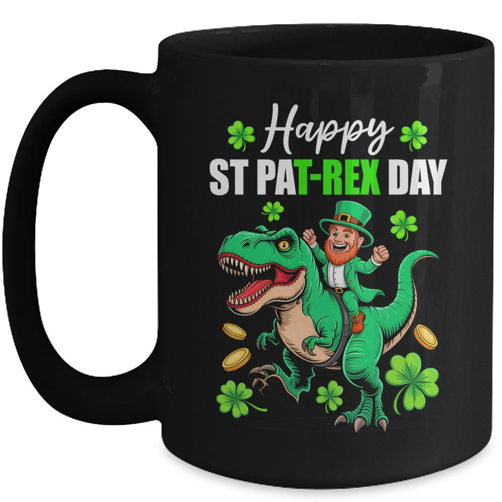 Dino St Patricks Day Kids Saint Patricks Boys Leprechaun Mug | siriusteestore