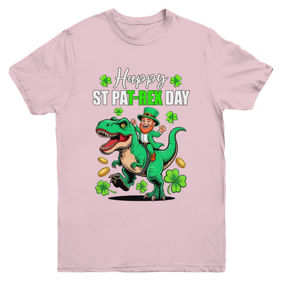 Dino St Patricks Day Kids Saint Patricks Boys Leprechaun Youth Shirt | siriusteestore