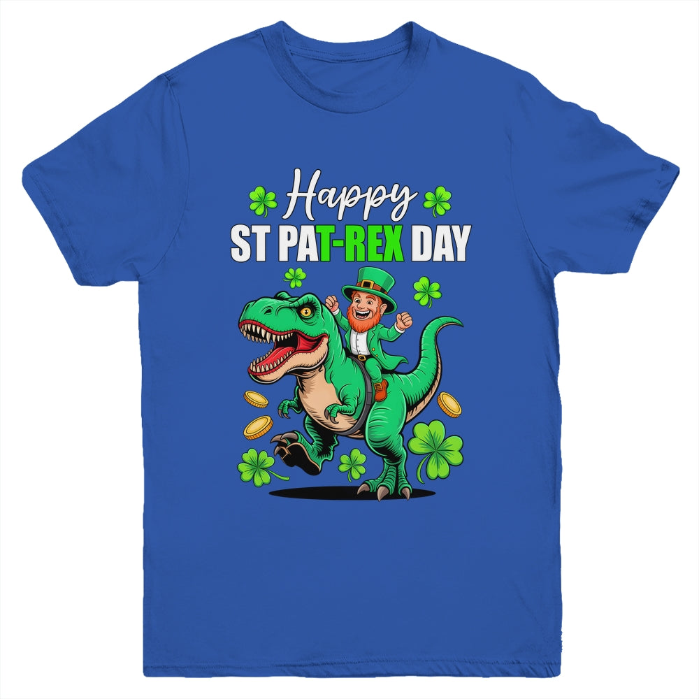 Dino St Patricks Day Kids Saint Patricks Boys Leprechaun Youth Shirt | siriusteestore