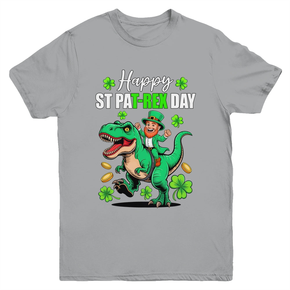 Dino St Patricks Day Kids Saint Patricks Boys Leprechaun Youth Shirt | siriusteestore