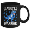 Dinosaur Blue Ribbon T1D Type 1 Diabetes Awareness Mug | siriusteestore