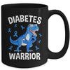 Dinosaur Blue Ribbon T1D Type 1 Diabetes Awareness Mug | siriusteestore