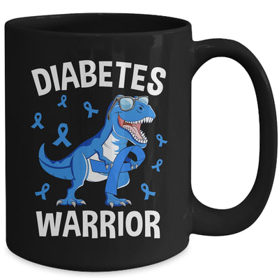 Dinosaur Blue Ribbon T1D Type 1 Diabetes Awareness Mug | siriusteestore