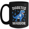 Dinosaur Blue Ribbon T1D Type 1 Diabetes Awareness Mug | siriusteestore