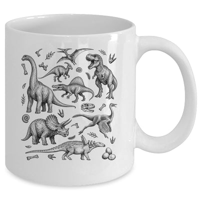 Dinosaur Graphic Adult Men Kids Boys Vintage Cute Dino Mug | siriusteestore