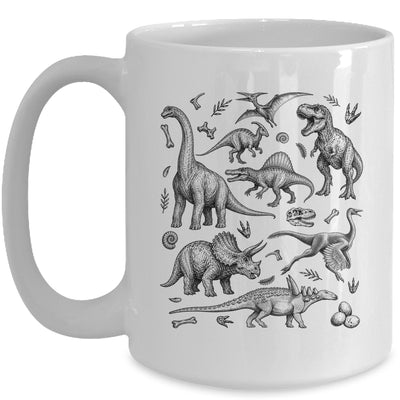 Dinosaur Graphic Adult Men Kids Boys Vintage Cute Dino Mug | siriusteestore