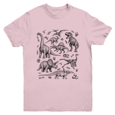 Dinosaur Graphic Adult Men Kids Boys Vintage Cute Dino Youth Shirt | siriusteestore