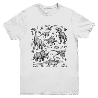 Dinosaur Graphic Adult Men Kids Boys Vintage Cute Dino Youth Shirt | siriusteestore