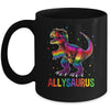 Dinosaur Rainbow Flag Ally LGBT Allysaurus LGBT Pride Mug | siriusteestore