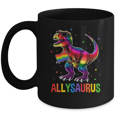 Dinosaur Rainbow Flag Ally LGBT Allysaurus LGBT Pride Mug | siriusteestore