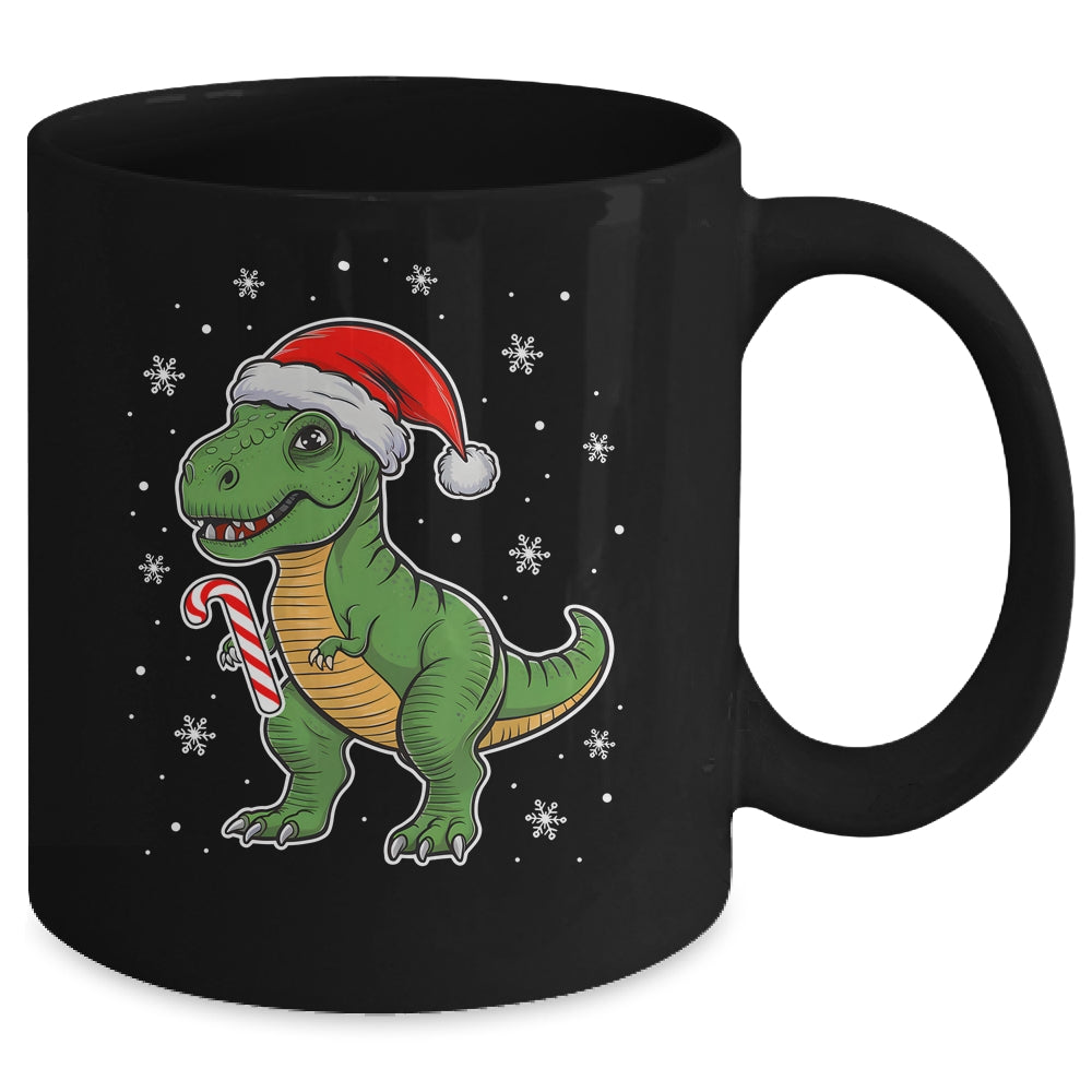Dinosaur Santa Hat Funny Christmas Boys Dinosaur T-Rex Lover Mug | siriusteestore