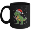 Dinosaur Santa Hat Funny Christmas Boys Dinosaur T-Rex Lover Mug | siriusteestore