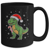 Dinosaur Santa Hat Funny Christmas Boys Dinosaur T-Rex Lover Mug | siriusteestore