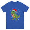 Dinosaur Santa Hat Funny Christmas Boys Dinosaur T-Rex Lover Youth Shirt | siriusteestore