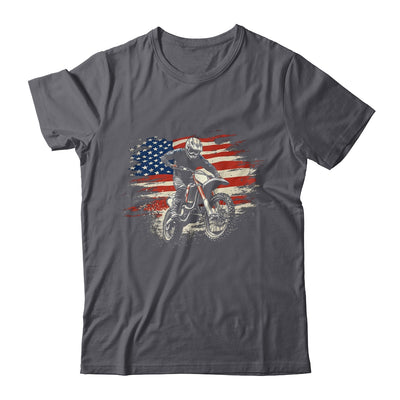 Dirt Bike American Flag Motocross Biker Vintage USA Shirt & Hoodie | siriusteestore