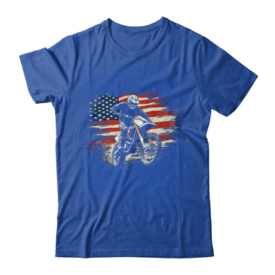 Dirt Bike American Flag Motocross Biker Vintage USA Shirt & Hoodie | siriusteestore