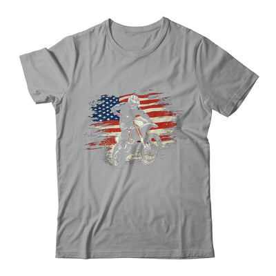 Dirt Bike American Flag Motocross Biker Vintage USA Shirt & Hoodie | siriusteestore