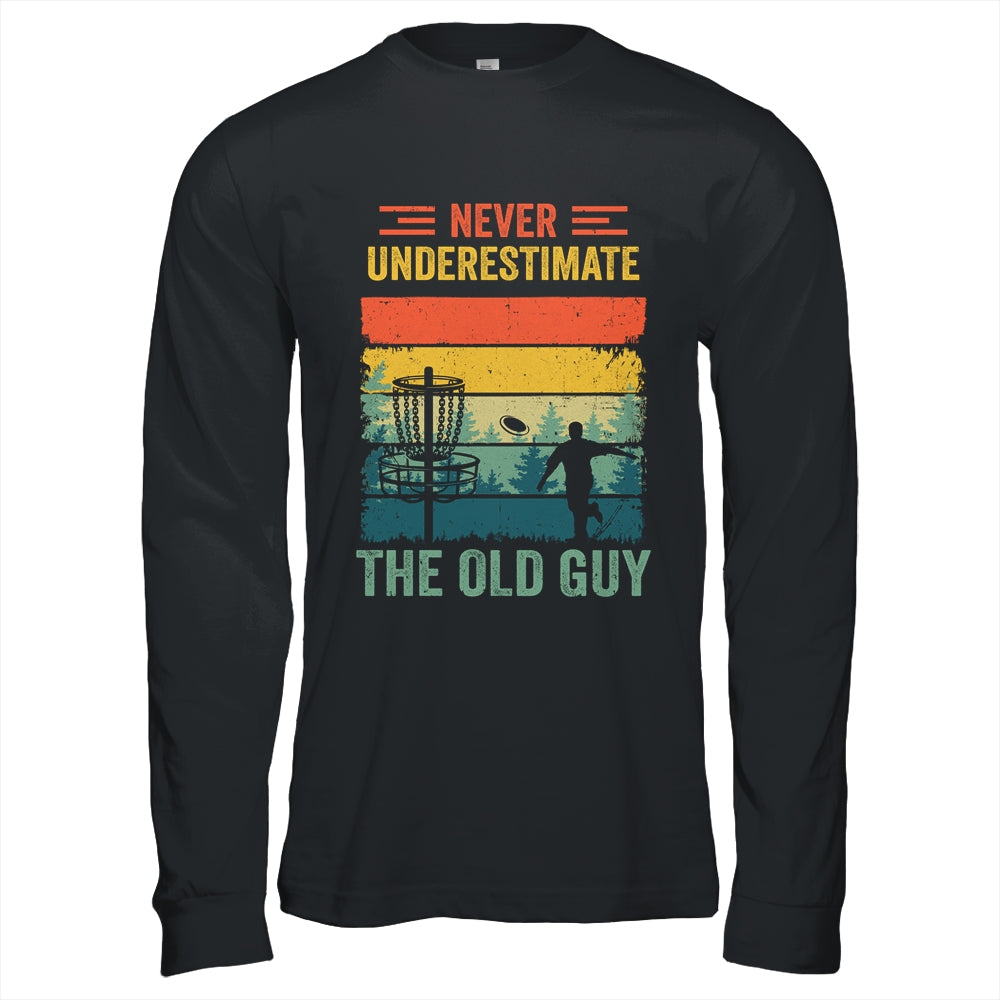 Disc Golf For Men Dad Grandpa Old Guy Disc Golf Player Retro Shirt & Hoodie | siriusteestore