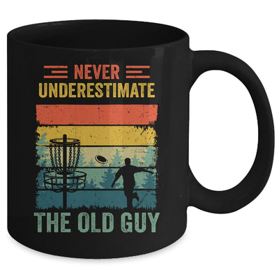 Disc Golf For Men Dad Grandpa Old Guy Disc Golf Player Retro Mug | siriusteestore