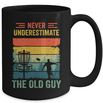 Disc Golf For Men Dad Grandpa Old Guy Disc Golf Player Retro Mug | siriusteestore