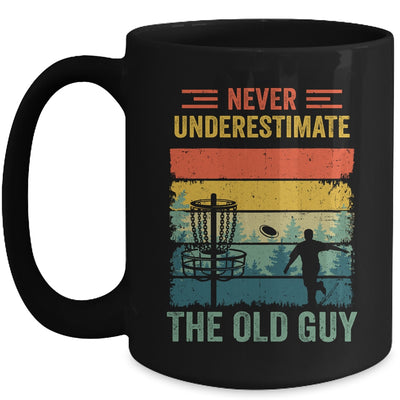 Disc Golf For Men Dad Grandpa Old Guy Disc Golf Player Retro Mug | siriusteestore