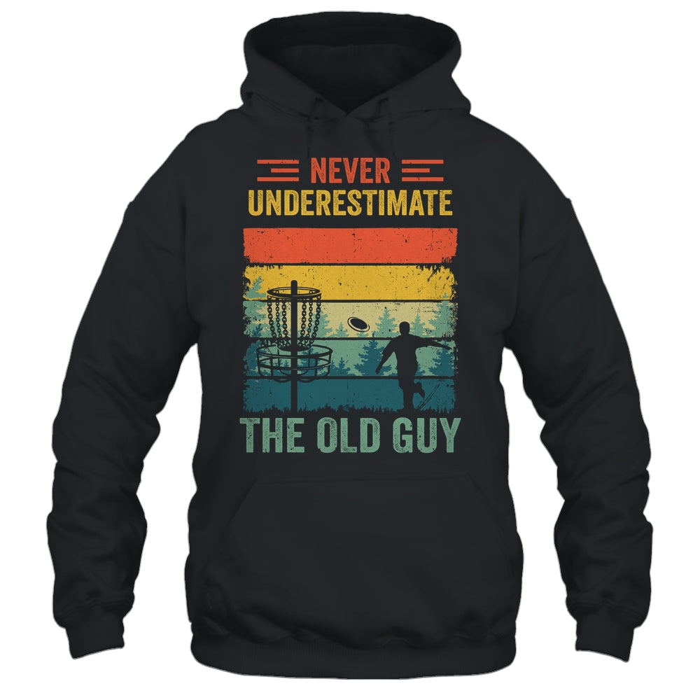 Disc Golf For Men Dad Grandpa Old Guy Disc Golf Player Retro Shirt & Hoodie | siriusteestore