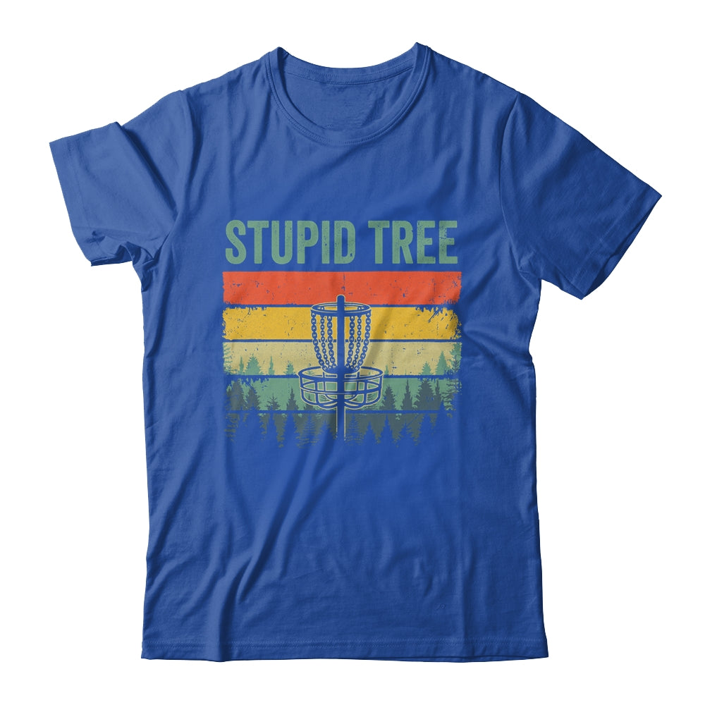 Disc Golf For Men Women Funny Stupid Tree Retro Disc Golf Shirt & Tank Top | siriusteestore