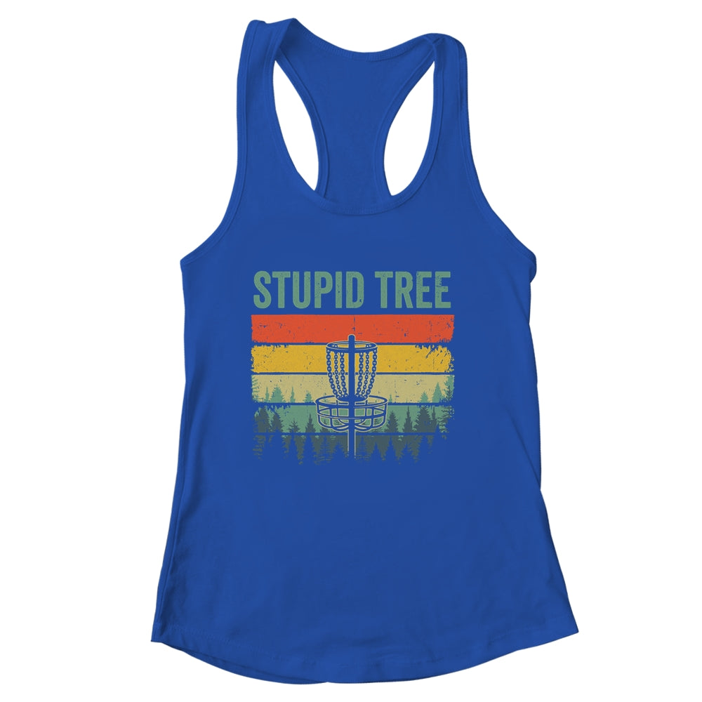 Disc Golf For Men Women Funny Stupid Tree Retro Disc Golf Shirt & Tank Top | siriusteestore