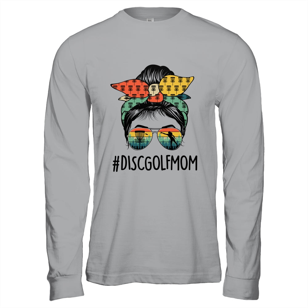 Disc Golf Mom Life Messy Bun Hair Glasses For Women Vintage Shirt & Hoodie | siriusteestore