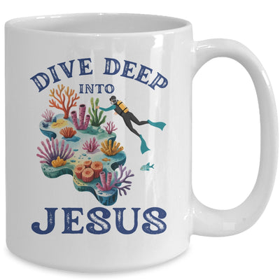 Dive Deep Into Jesus VBS Christian Scuba Diving Underwater Mug | siriusteestore