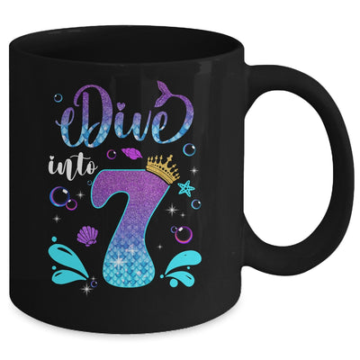 Dive Into 7 Birthday Decorations Girl 7th Birthday Mermaid Mug | siriusteestore