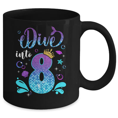 Dive Into 8 Birthday Decorations Girl 8th Birthday Mermaid Mug | siriusteestore