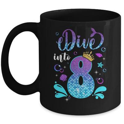Dive Into 8 Birthday Decorations Girl 8th Birthday Mermaid Mug | siriusteestore