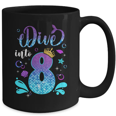 Dive Into 8 Birthday Decorations Girl 8th Birthday Mermaid Mug | siriusteestore