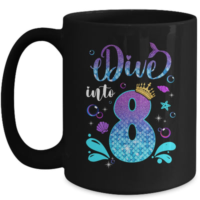 Dive Into 8 Birthday Decorations Girl 8th Birthday Mermaid Mug | siriusteestore