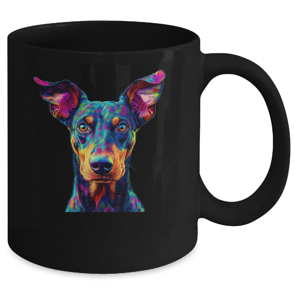 Doberman Dog Colorful Face Dog Lover Men Women Mug | siriusteestore